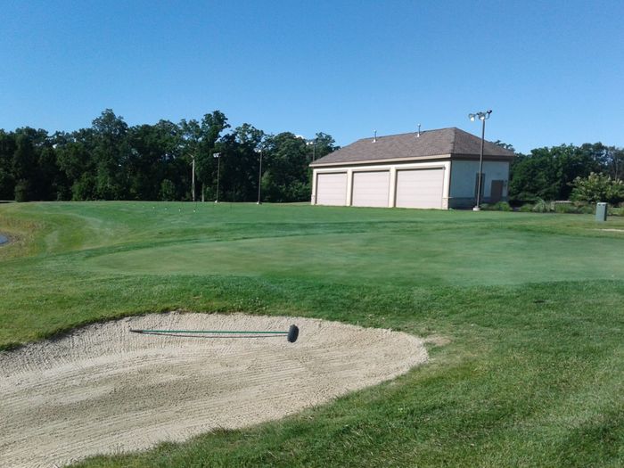 View of the practice facility at Delaware Golf Club