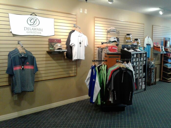 Interior shot of the pro shop at Delaware Golf Club